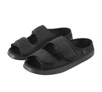 JNGUOSICN Mens Diabetic Swollen Slippers Open Toe Extra Wide Edema Shoes with Adjustable Strap Surgical Orthopaedic Shoes Anti-Slip Open Toe Scandal for Elderly Breathable Indoor Outdoor Slippers