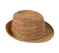 JNGUOSICN Unisex Summer Straw Sun Hat Fashion Panama Trilby Hat for Women Men Fedora Hat Casual Beach Cap for Outdoor Travel Holiday Colorful Yellow