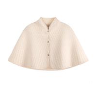 JNGUOSICN Women Warm Shoulder Shawl Cape Winter Short Cape Shoulder Warmer Wrap with Buttons Thermal Fleece Padded Cover Poncho for Women Men Beige