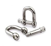 JNHGSHUAISDF U bolts U shaped bolt fasteners,u bolts,10PCS/Lot Stainless Steel U-Bolts Cable Buckle M4/M5/M6/M8 D Shaped Cufflinks Shackle Type U Sling Rope(M4)