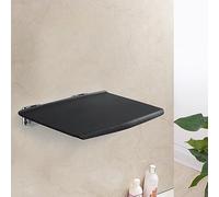 JNHWFDB Wall Mounted Seat Black Folding Shower Seat Chair Space Saving Shower Seat Holds Wall Mounted Folding Shower Chair 150kg for Elderly, Disabled and Pregnant Women