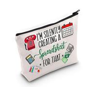 JNIAP Accountant Makeup Bag Data Analyst Gift I'm Silently Creating a Spreadsheet CPA Accountant Gift Bookkeeper Gifts, I'M SILENTLY