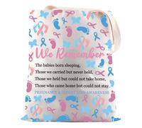 JNIAP Baby Remembrance Gift Infant Loss Awareness Tote Bag Baby Loss Memorial Gift, We Remember Tote Bag
