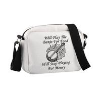 JNIAP Banjo Player Gift Banjo Instrument Crossbody Bag Banjo Musician Gift, Will Play the Hcb