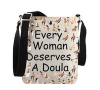JNIAP Birth Doula Gift Every Woman Deserves A Doula Crossbody Bag Postpartum Doula Gift, Every Woman C Bag