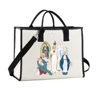 JNIAP Blessed Virgin Mary Tote Bag Our Lady of Guadalupe Gifts Catholic Gifts Our Lady of Fatima Shoulder Bag Catholic Gift (white dress Tote)