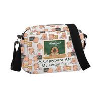 JNIAP Capybara Teacher Gift Capybara Ate My Lesson Plan Crossbody Bag Capybara Lover Gift, Capybara Ate Hcb