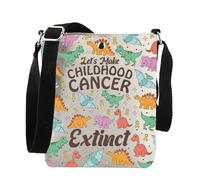 JNIAP Childhood Cancer Awareness Gift Let's Make Childhood Cancer Extinct Crossbody Bag Pediatric Oncology Nurse Gift, Let's Make Child Xk