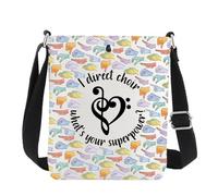 JNIAP Choir Director Crossbody Bag Chorus Teacher Gift Choral Conductor Gifts Choir Squad Shoulder Bag, Superpower Cb, Fit