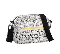 JNIAP Clarinet Player Gift Breathing Is So Overrated Crossbody Bag Musical Instrument Gift, So Overrated Hcb