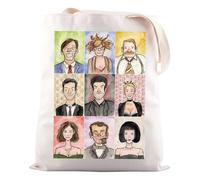 JNIAP Clue Movie Inspired Gift Murder Mystery Tote Bag Comedy Movie Quote Gift, Cl-u Character Tote Bag
