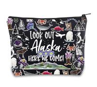 JNIAP Cruising Together Alaska Makeup Bag Alaska Trip Gift Alaska Vacation Gift Alaska Lover Gift Alaskan Cruise Gifts Alaska Travel Bag, Out Alaska blmb, Fit