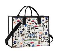 JNIAP Cruising Together Alaska Makeup Bag Alaska Trip Gift Alaska Vacation Gift Alaska Lover Gift Alaskan Cruise Gifts Alaska Travel Bag, Out Alaska Tote, Fit
