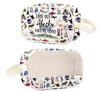 JNIAP Cruising Together Alaska Makeup Bag Alaska Trip Gift Alaska Vacation Gift Alaska Lover Gift Alaskan Cruise Gifts Alaska Travel Bag, Out Alaska cmb, Fit