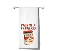 JNIAP Diet Drinks Kitchen Towel Soda Lover Gift Soft Drink Dish Towel Pass Me a Feridge Cig Diet Drinking Dish Towel (Pass Me kt)