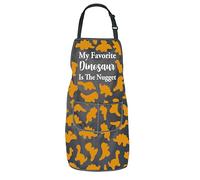 JNIAP Dino Nuggies Lover Gift My Favorite Dinosaur Is The Nugget Kitchen Apron Chicken Lover Gift For Foodie (Dinosaur Is)