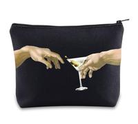 JNIAP Dirty Martini Makeup Bag Dirty Martini Gifts The Creation Of Martini Cocktail Gifts Dirty Martini Zipper Pouch, two hand mb, Fit