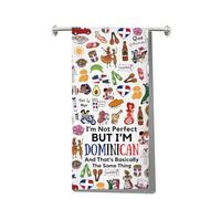 JNIAP Dominican Republic Kitchen Towel Dominican Gift Dominican Republic Food Dish Towels Dominican Flag Dish Towels (Dominican and kt)