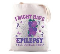 JNIAP Epilepsy Awareness Gift I Might Have Epilepsy Tote Bag Epilepsy Survivor Fighter Gift, I Might Epilepsy