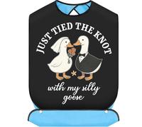 JNIAP Goose Bride Groom Bibs Mrs. Silly Mr. Silly Gift Goose Wedding Bib Bride And Groom Bib For Wedding