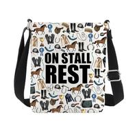 JNIAP Horse Riding Crossbody Bag Equestrian Gift Horse Rider Gift Horses Trainer Shoulder Bag, On Stall Cb, Fit