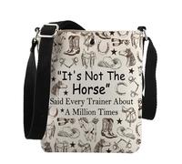 JNIAP Horse Trainer Gift Equestrian Gift Riding Instructor Crossbody Bag Horseback Riding Gi-ft, Not the Horse C Bag