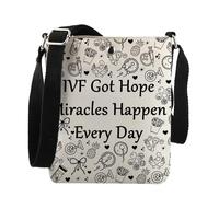 JNIAP IVF Strong Gift Ivf Got Hope Miracles Happen Everyday Crossbody Bag IVF Miracle Gift, Ivf Got Hope C Bag