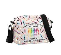 JNIAP Kayaking Gift Outdoors Adventure Crossbody Bag Lake Kayak Canoe Lover Gift, Forecast Kayaking Hcb