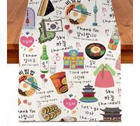 JNIAP Korean Table Runner K Drama Lover Gift South Korea Party Decoration Korea Seoul Table Decor (south Korean truk)