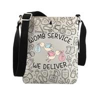 JNIAP Labor Delivery Nurse Gift Womb Service We Deliver Crossbody Bag Delivery Room Nurse Gift, Womb Service Xk
