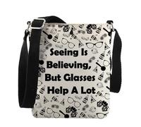 JNIAP Optometry Gifts Seeing Is Believing Crossbody Bag Eyeglasses Gift Optometry Nurse Gift, Seeing is Believing C Bag