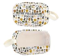 JNIAP Pilgrim Clear Makeup Bag Santiago Traveler Gift Pilgrims Toiletry Bag Hikers Gifts, PILGRIM cmb, Cosmetic Bag