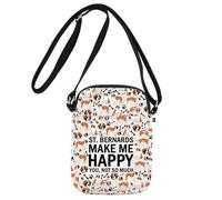 JNIAP Saint Bernard Crossbody Bag Saint Bernard Lover Gift St. Bernards Make Me Happy You Not So Much St Bernard Shoulder Bag, St. Bernards Cb, Fit