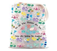 JNIAP Sea Glass Hunter Gift Some Are Looking For Seaglass Tote Bag Beachcomber Gift, Looking for Seaglass