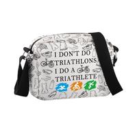JNIAP Triathlon Sport Gift I Don't Do Triathlons I Do A Triathlete Crossbody Bag Swim Bike Run Gift for Race Finisher, Do Triathlons Hcb