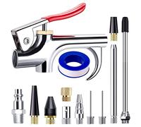 JNJOOD 13 Pcs 2-Way Connection Air Nozzle Blow Tool Set, with 1/4 in Standard Quick Fitting for Air Inflation and Dedusting Replacement