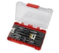 JNJOOD 5Pcs Hex Shank Countersink Drill Bits Set with Low Friction Depth Stop,1/4 Inch Quick Change Hex Shank Countersink Drill