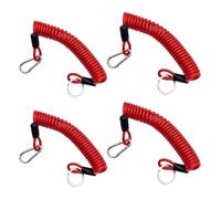 JNJOOD 6FT Trailer Brake Away Cable, Trailer Breakaway Safety Cable Spring Towing Coiled Wire for RV Trailer Emergency 4Pack