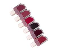 JNJOOD 6PCS Lip Gloss Velvet Satin Lipstick Lip Ice Cream Lip Glaze Waterproof Long Lasting Beauty Woman Lips