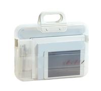 JNJOOD A4 Plastic File Folder with Lock Handle Portable Box File Waterproof Filing Supplies Multi-Purpose Document Bag A