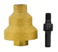 JNJOOD Drill Bit Set Cone Reamer Diamond Brazing 20/35 50mm Sizes with M10 Adapter-Designed for Brickwork, Marble Drilling, Trimming