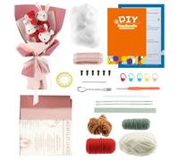 JNJOOD Flower Bouquet Crochet Kit for Adults & Beginners Includes Crochet Accessories and Step-By-Step Manua M33 Style