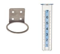 JNJOOD Rain Gauge Stainless Steel Fence Mounting Bracket with Rain Gauge Replacement Tube for Outdoor Garden Yard Home