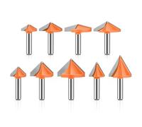 JNJOOD Set 8mm Handle 3D V-Shaped Knife 3D Computer Engraving Knife Woodworking Knife V-Shaped Milling Cutter