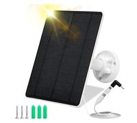 JNJOOD Solar Panel for Security Camera 5W USB Solar Panel for Cameras DC 5V Camera Solar Panel Charger, IP65 Solar Panel Charger Monocrystalline Silicon+ABS