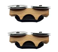 JNJOOD Wood Color Finger Bells, Percussion Accessories for Cajon, Djembe, Kangaroo Drum