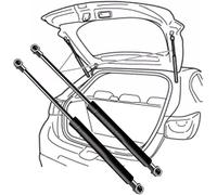 JNLIFT 2PCS Rear Tailgate Boot Gas Struts for VW Golf Plus 5M 2005-2014,Rear Trunk Hydraulic Gas Struts,Adjustable Lift Support Dampers Struts Shock