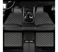 JNLIFT 4pcs Leather Car Floor Mats for VOLVO XC60 2009 2010 2011 2012 2013 2014 2015,All Season Durable Anti-Slip Auto Carpet Full Set,Front Rear Row Floor Mats Accessories,C/BlackBeige