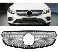 JNLIFT Car Front Bumper Radiator Grille for Mercedes Benz GLC Class X253 W253 2015-2019 GLC 250,ABS Honeycomb Mesh Air Intake Grill,Exterior Styling Replacement Bumper Grille Accessories