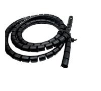 JNMING 1 Meter Spiral Cable Protection Sleeve 8mm to 20mm Diameter Wire Organizer Tube Cables Winding Tube Wrap Protector(Black,28mm)